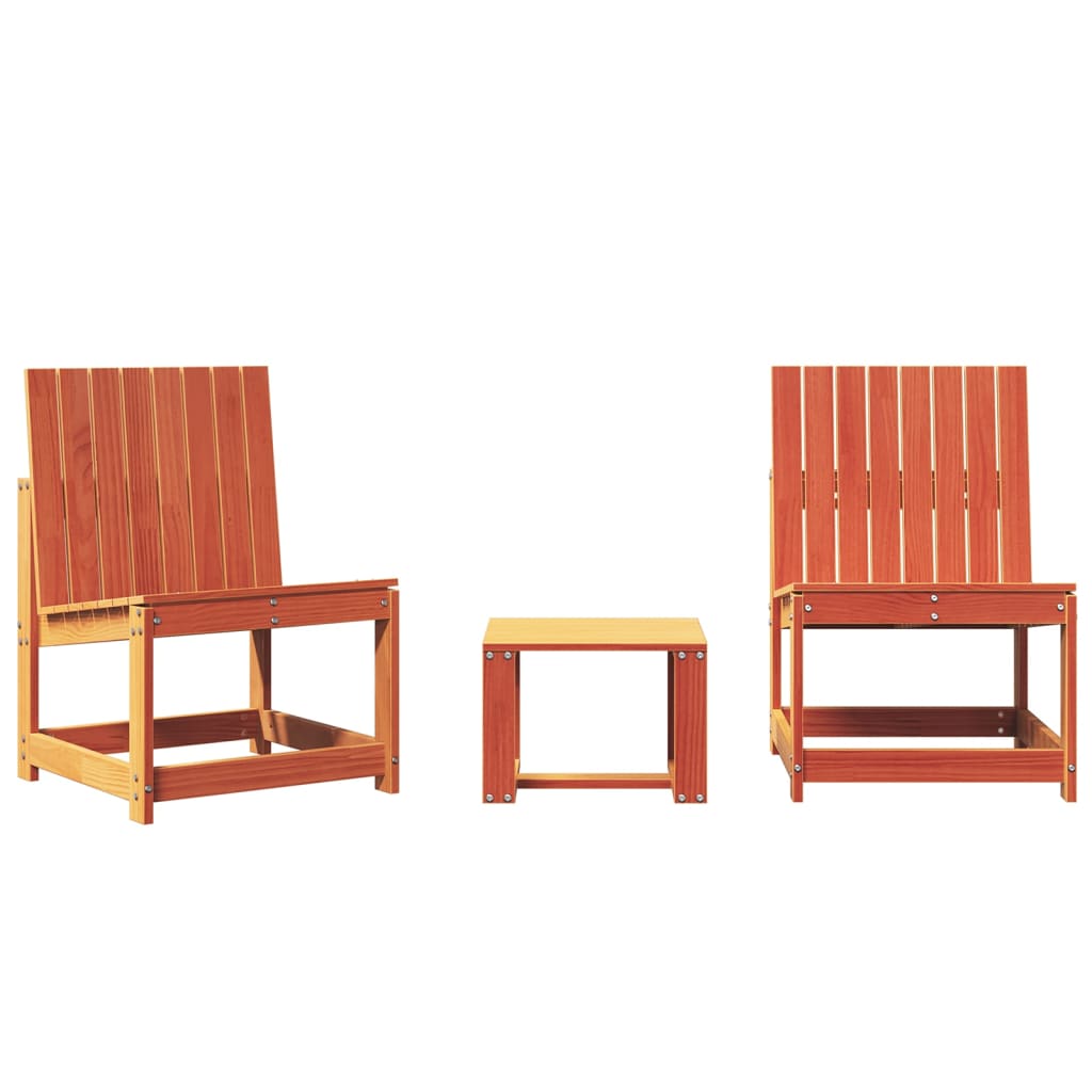 3-delige Loungeset massief grenenhout wasbruin is nu te koop bij PeponiXL, paradijselijk wonen!