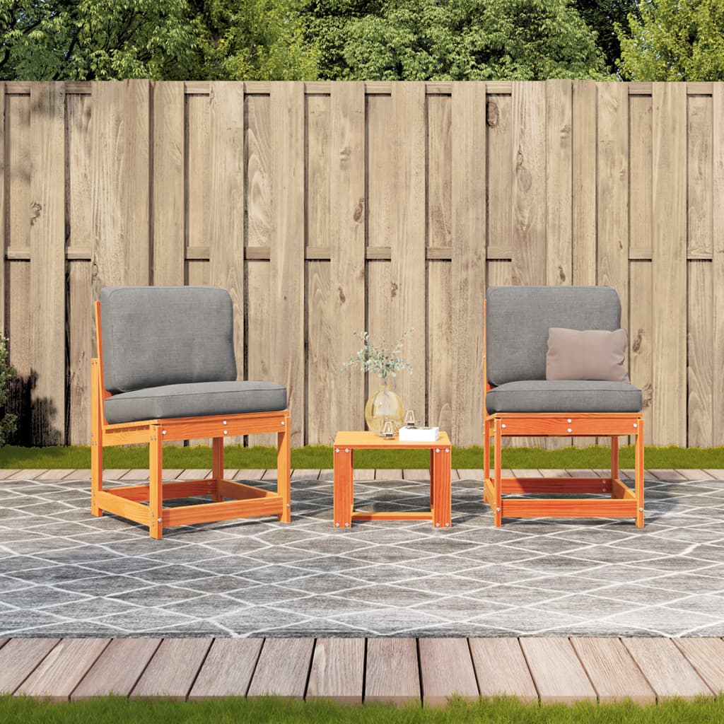 3-delige Loungeset massief grenenhout wasbruin is nu te koop bij PeponiXL, paradijselijk wonen!