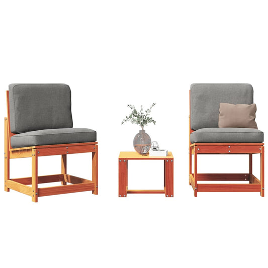 3-delige Loungeset massief grenenhout wasbruin is nu te koop bij PeponiXL, paradijselijk wonen!