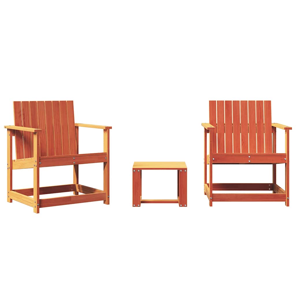 3-delige Loungeset massief grenenhout wasbruin is nu te koop bij PeponiXL, paradijselijk wonen!