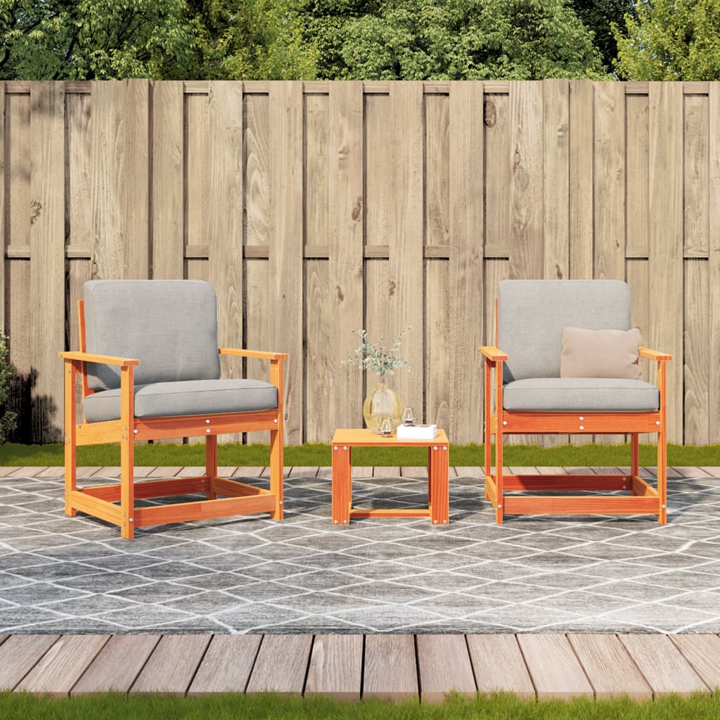 3-delige Loungeset massief grenenhout wasbruin is nu te koop bij PeponiXL, paradijselijk wonen!
