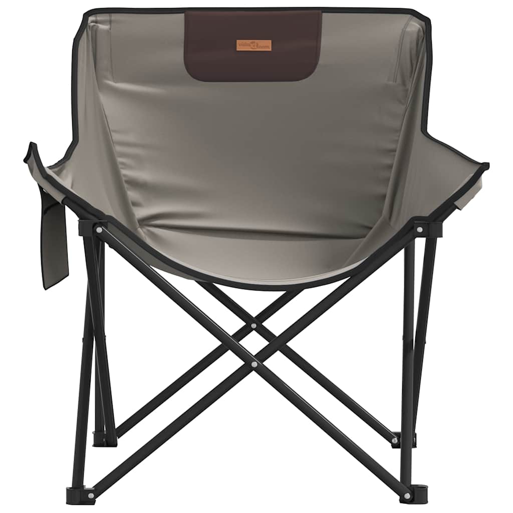 Campingstoelen 2 st met vakje inklapbaar grijs is nu te koop bij PeponiXL, paradijselijk wonen!