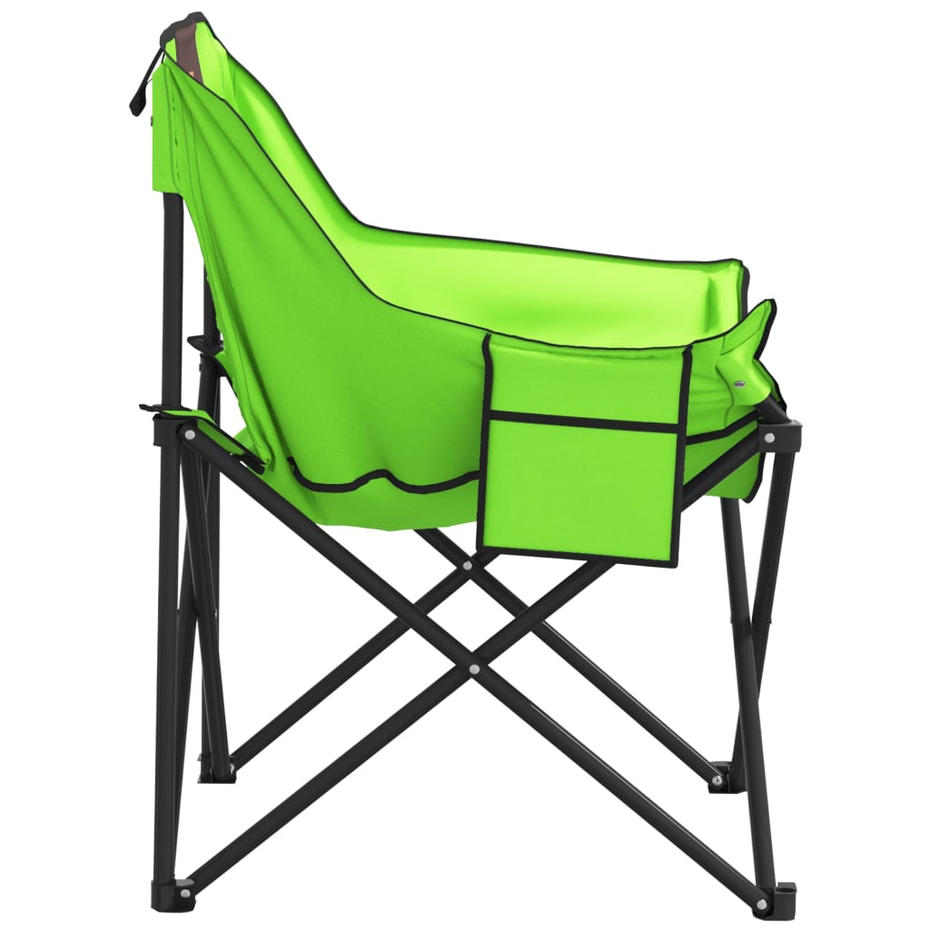 Campingstoelen 2 st met vakje inklapbaar groen is nu te koop bij PeponiXL, paradijselijk wonen!