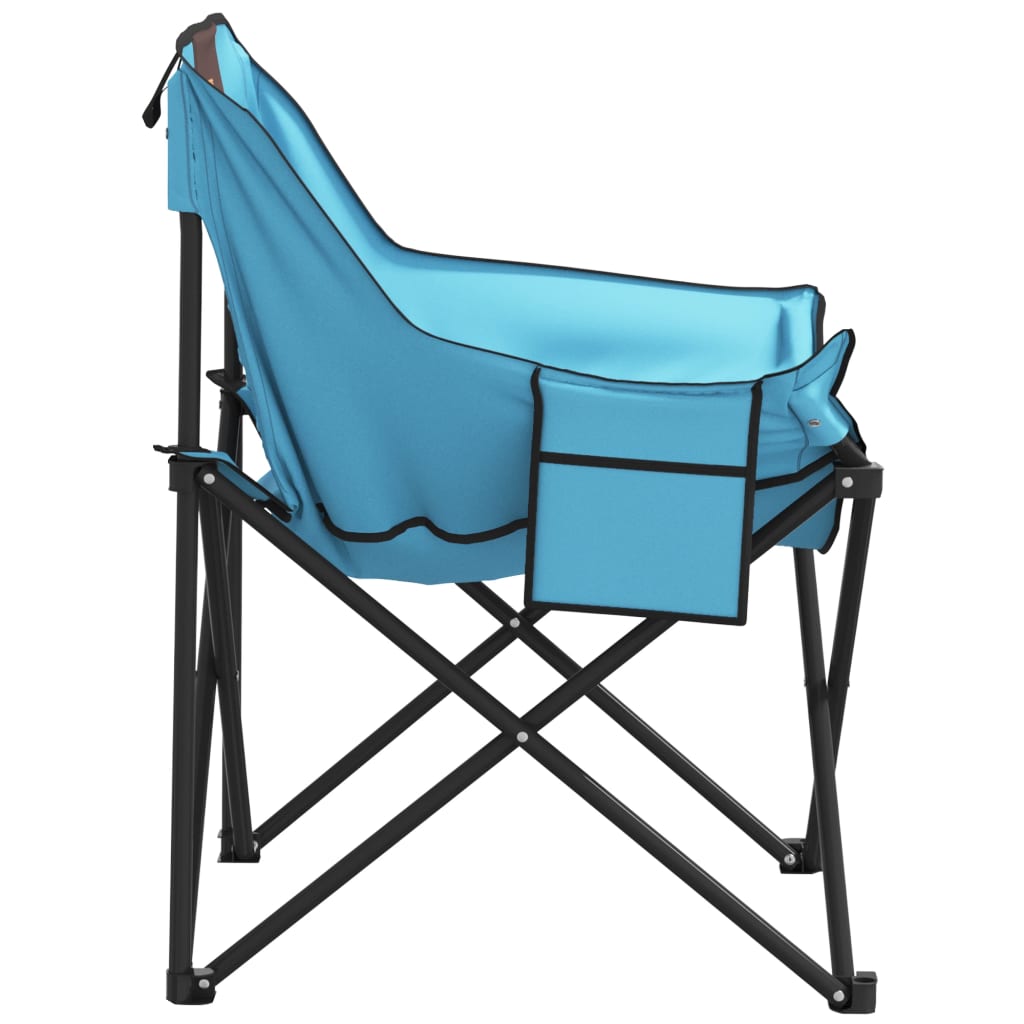 Campingstoelen 2 st met vakje inklapbaar felblauw is nu te koop bij PeponiXL, paradijselijk wonen!