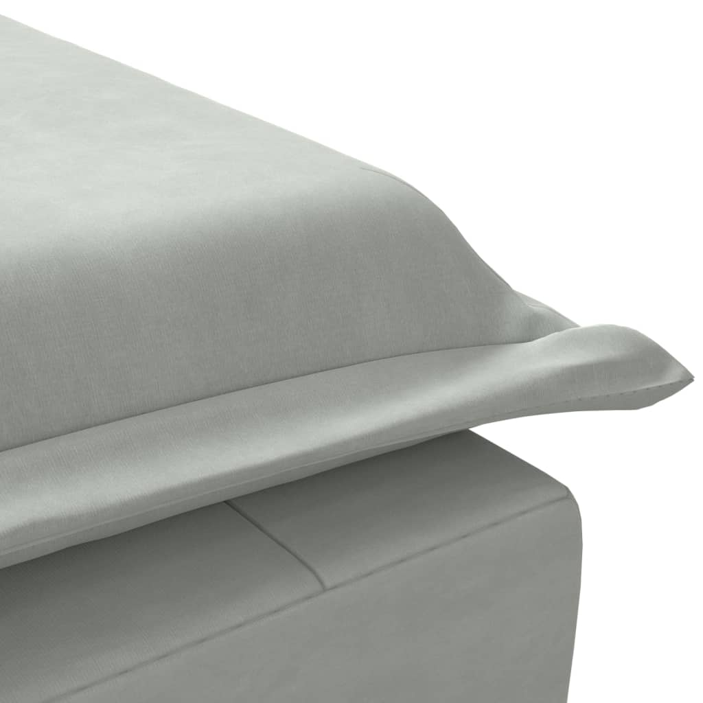Massage chaise longue met bolster fluweel lichtgrijs is nu te koop bij PeponiXL, paradijselijk wonen!