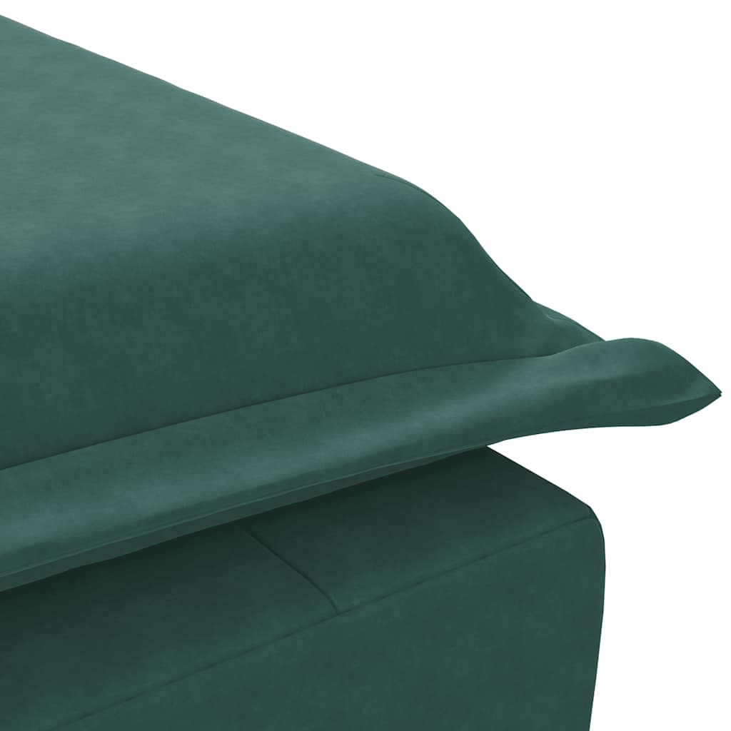 Massage chaise longue met bolster fluweel donkergroen is nu te koop bij PeponiXL, paradijselijk wonen!