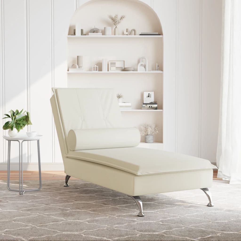 Massage chaise longue met bolster fluweel roze is nu te koop bij PeponiXL, paradijselijk wonen!