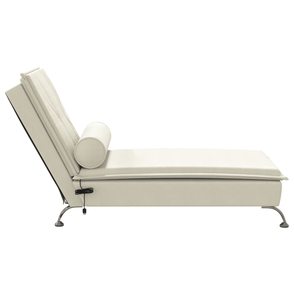 Massage chaise longue met bolster fluweel roze is nu te koop bij PeponiXL, paradijselijk wonen!