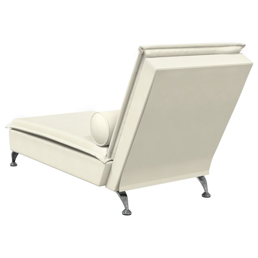 Massage chaise longue met bolster fluweel roze is nu te koop bij PeponiXL, paradijselijk wonen!