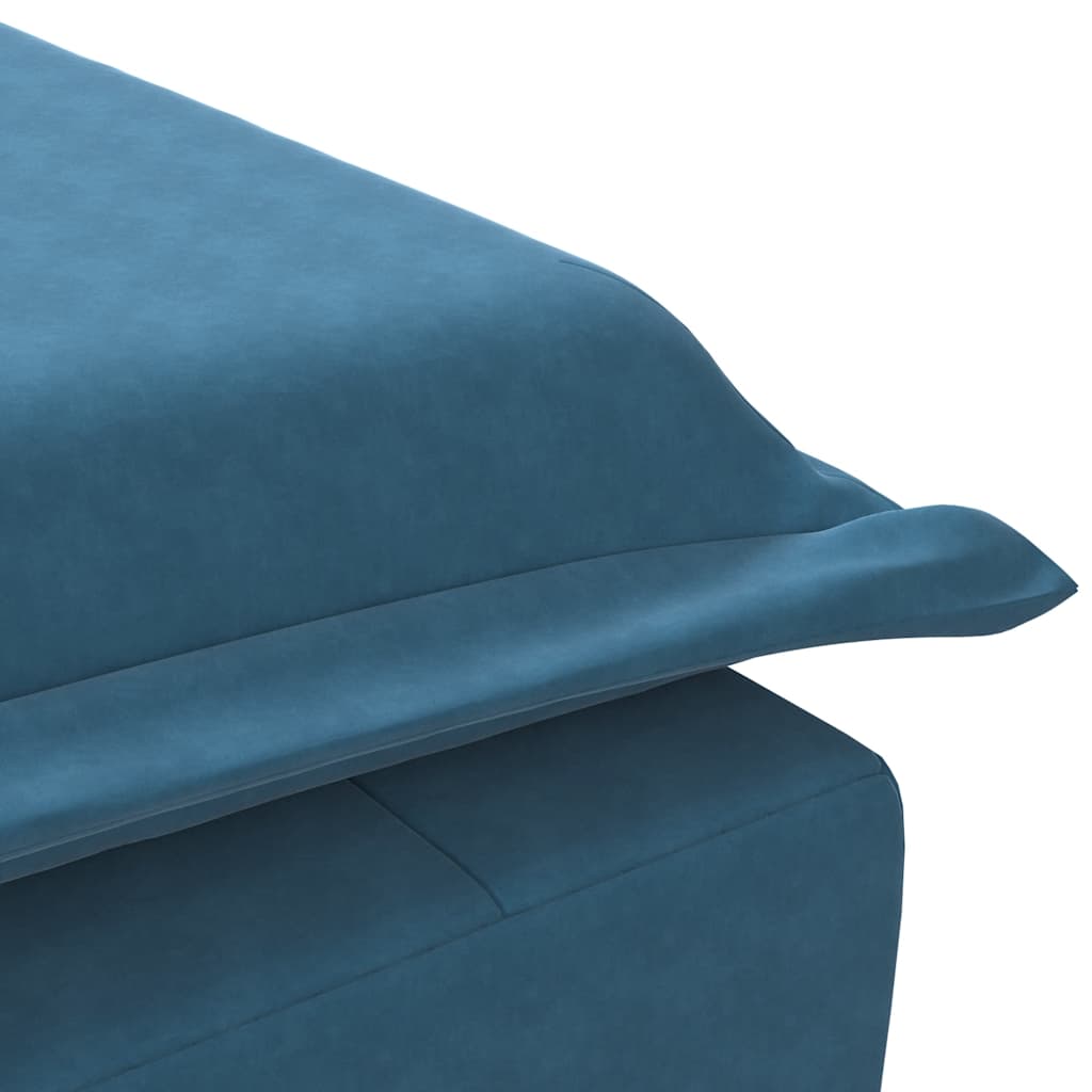 Massage chaise longue met bolster fluweel blauw is nu te koop bij PeponiXL, paradijselijk wonen!