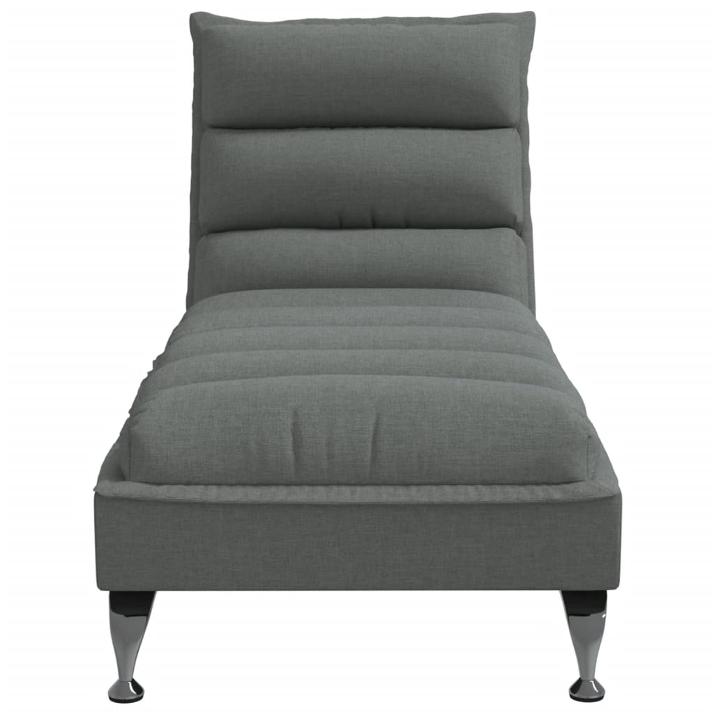 Chaise longue met kussens stof donkergrijs is nu te koop bij PeponiXL, paradijselijk wonen!