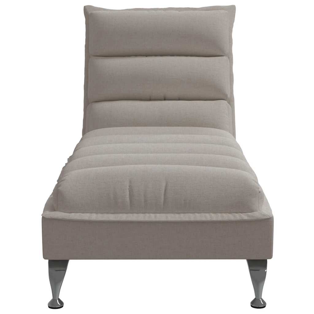 Chaise longue met kussens stof taupe is nu te koop bij PeponiXL, paradijselijk wonen!