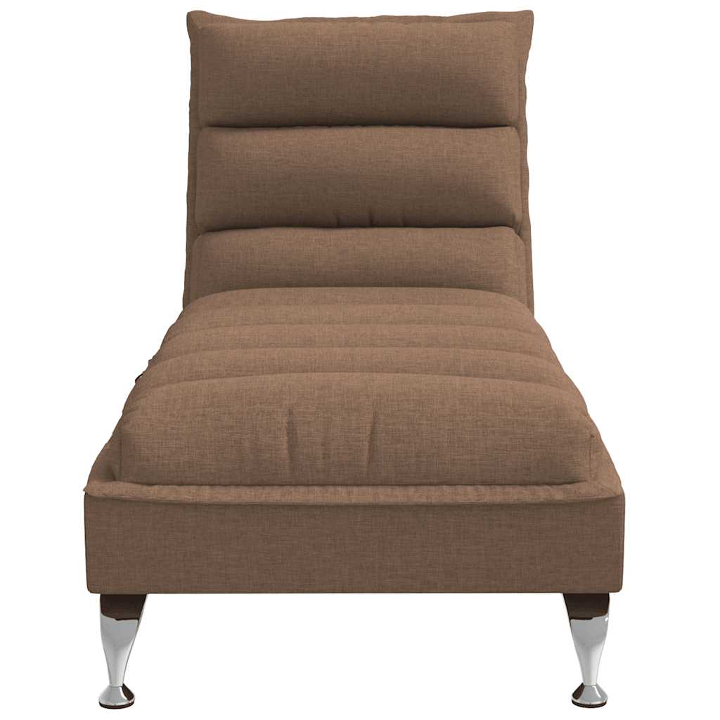 Massage chaise longue met kussens stof bruin is nu te koop bij PeponiXL, paradijselijk wonen!