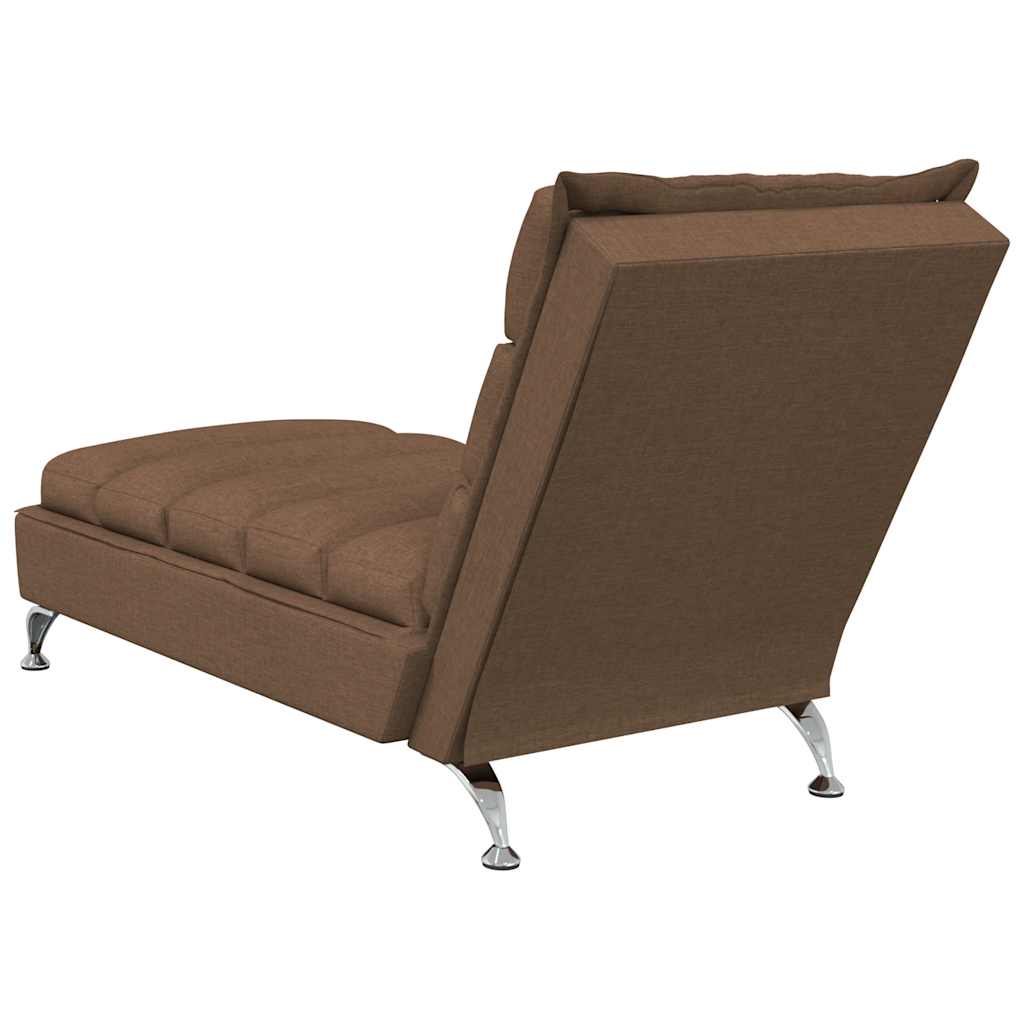 Massage chaise longue met kussens stof bruin is nu te koop bij PeponiXL, paradijselijk wonen!