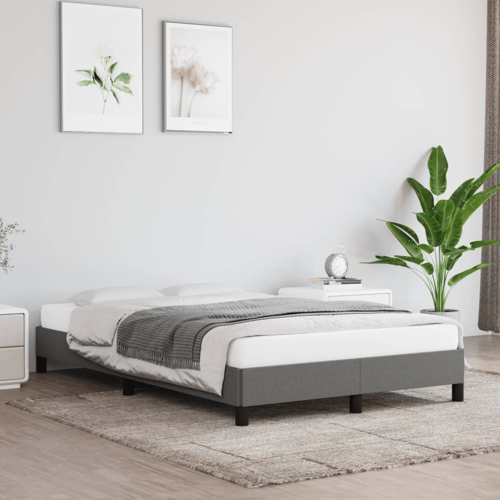 Bedframe zonder matras 120x190 cm stof donkergrijs is nu te koop bij PeponiXL, paradijselijk wonen!