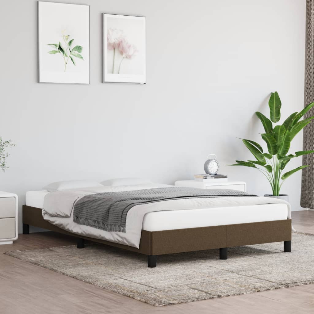 Bedframe zonder matras 120x190 cm stof donkerbruin is nu te koop bij PeponiXL, paradijselijk wonen!