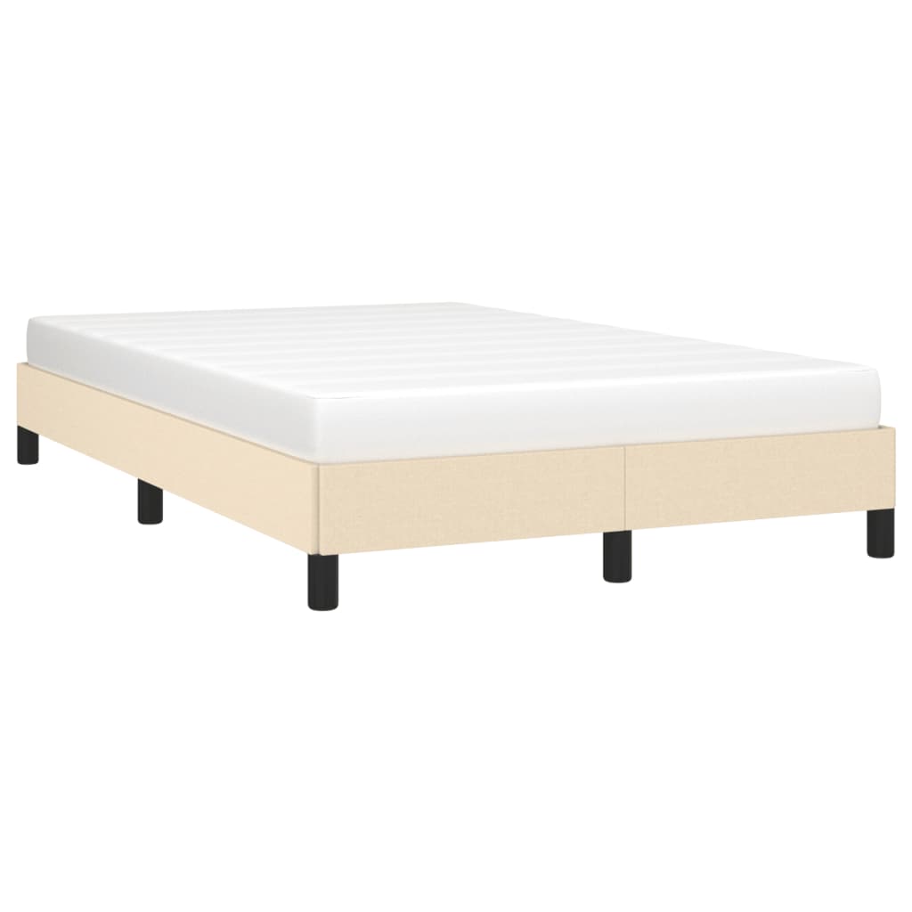 Bedframe zonder matras 120x190 cm stof crèmekleurig is nu te koop bij PeponiXL, paradijselijk wonen!