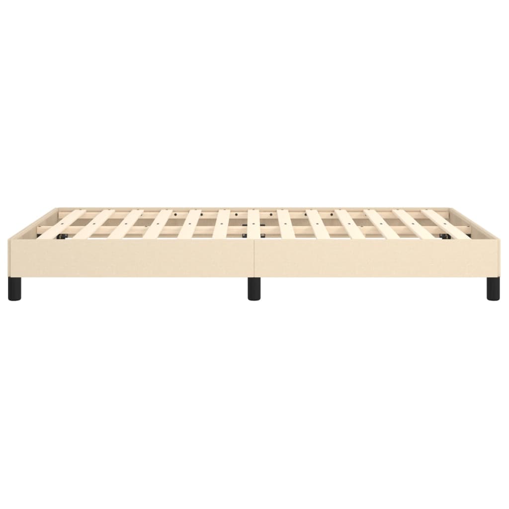 Bedframe zonder matras 120x190 cm stof crèmekleurig is nu te koop bij PeponiXL, paradijselijk wonen!