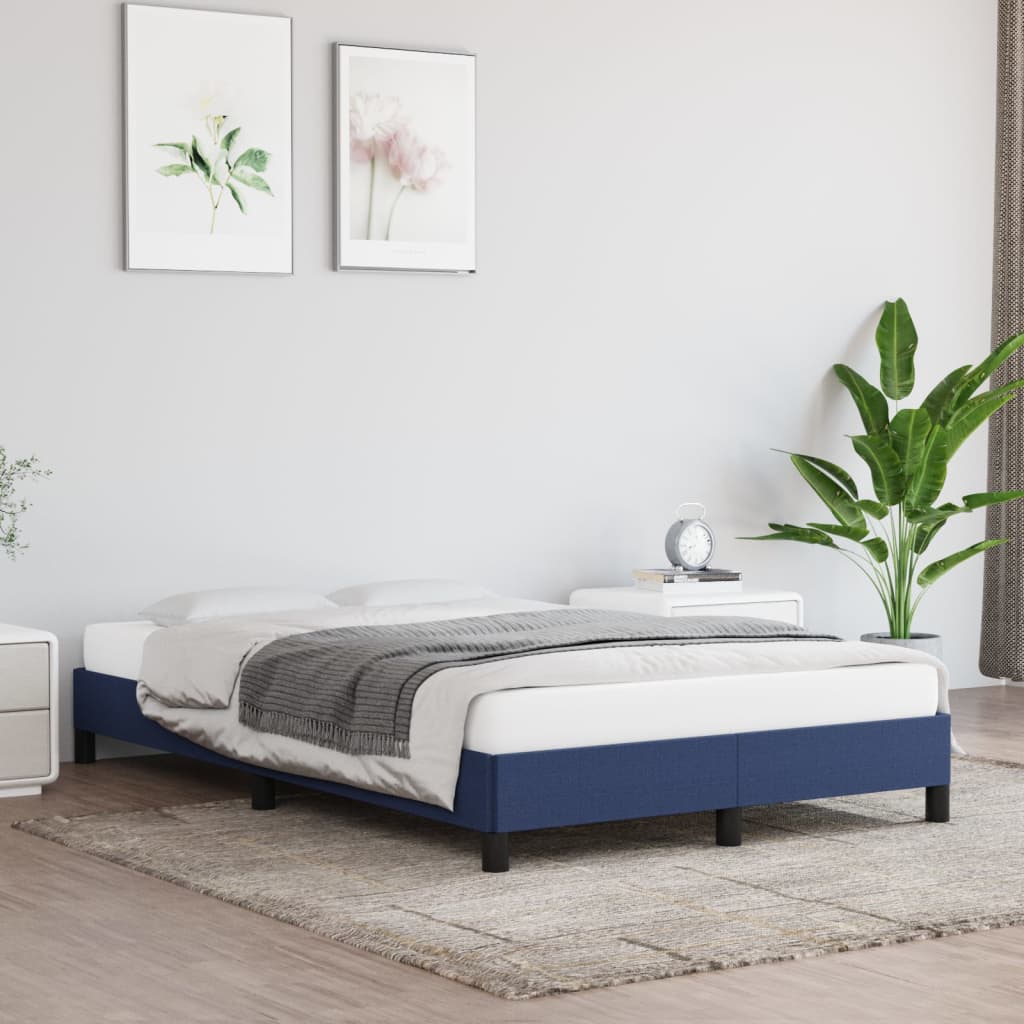 Bedframe zonder matras 120x190 cm stof blauw is nu te koop bij PeponiXL, paradijselijk wonen!