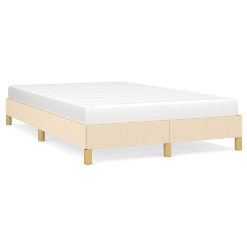 Bedframe zonder matras 120x190 cm stof crèmekleurig is nu te koop bij PeponiXL, paradijselijk wonen!