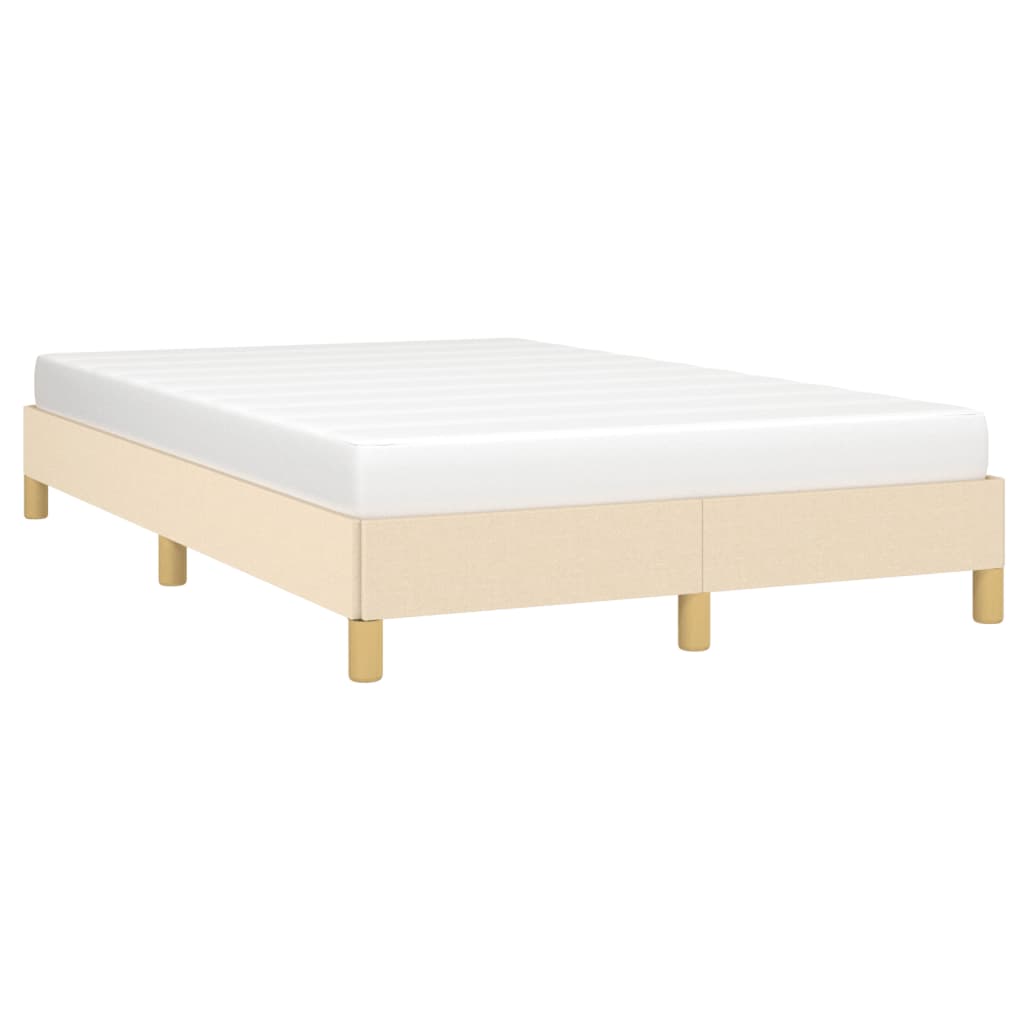 Bedframe zonder matras 120x190 cm stof crèmekleurig is nu te koop bij PeponiXL, paradijselijk wonen!