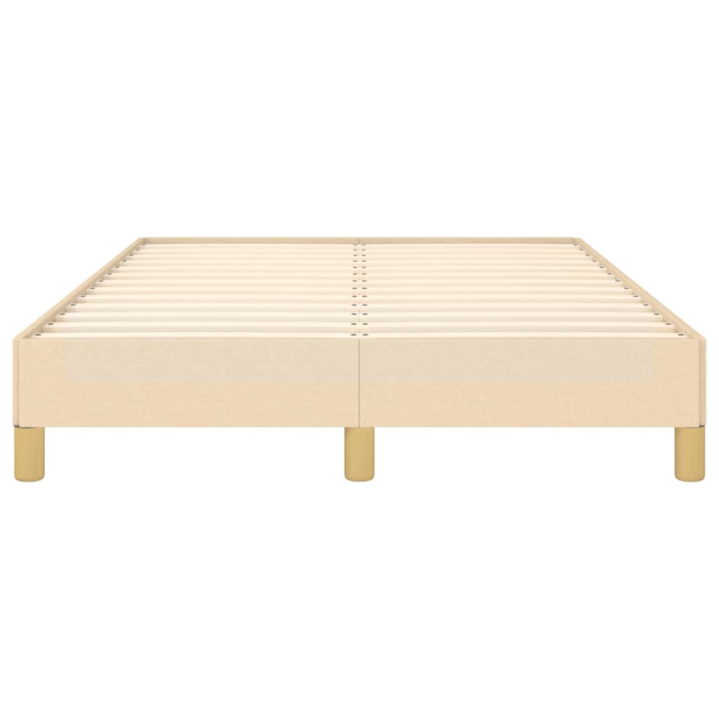 Bedframe zonder matras 120x190 cm stof crèmekleurig is nu te koop bij PeponiXL, paradijselijk wonen!