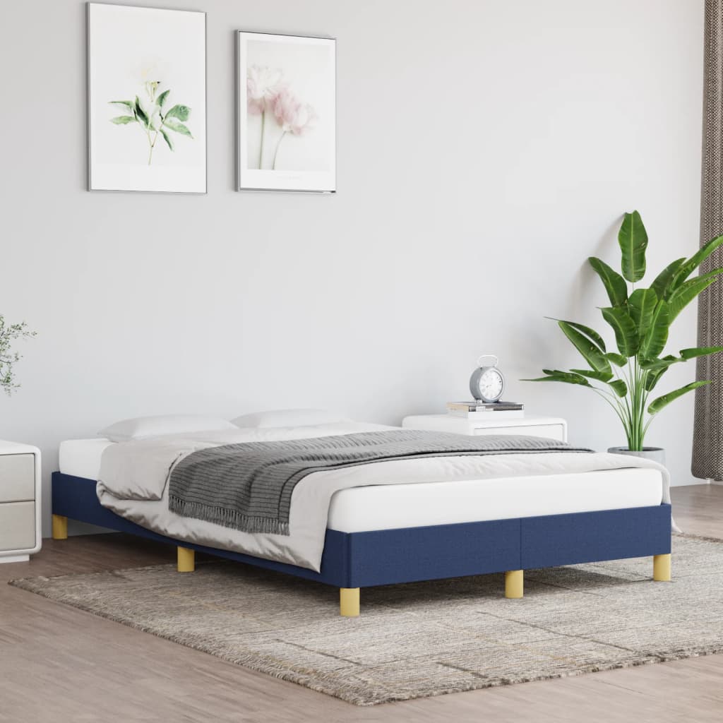 Bedframe zonder matras 120x190 cm stof blauw is nu te koop bij PeponiXL, paradijselijk wonen!