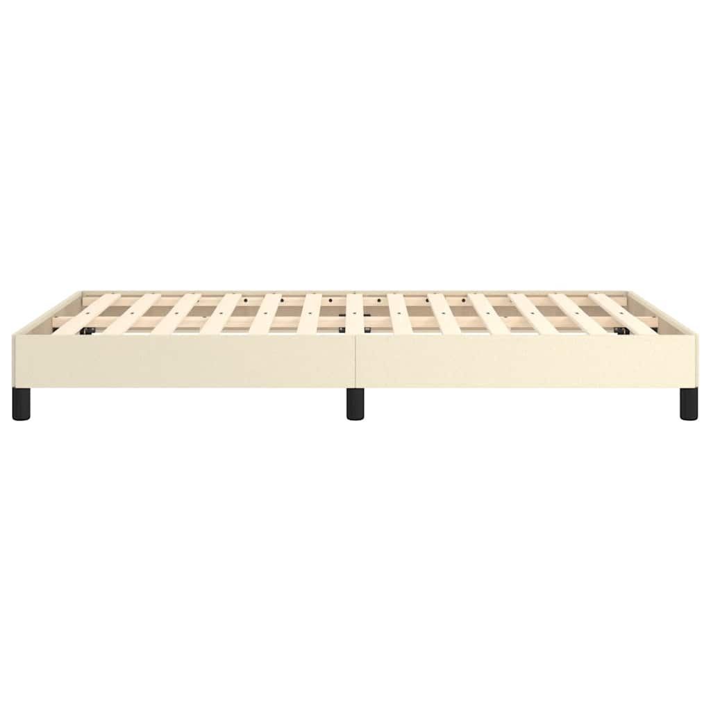 Bedframe zonder matras 120x190 cm kunstleer crème is nu te koop bij PeponiXL, paradijselijk wonen!