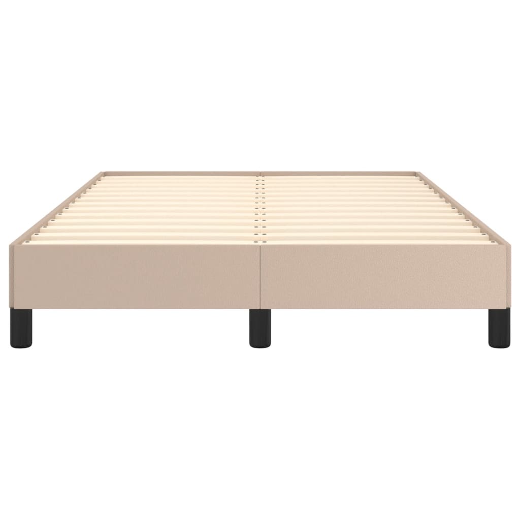 Bedframe zonder matras 120x190 cm kunstleer cappuccinokleurig is nu te koop bij PeponiXL, paradijselijk wonen!