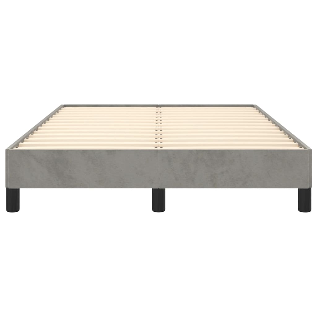 Bedframe zonder matras 120x190 cm fluweel lichtgrijs is nu te koop bij PeponiXL, paradijselijk wonen!