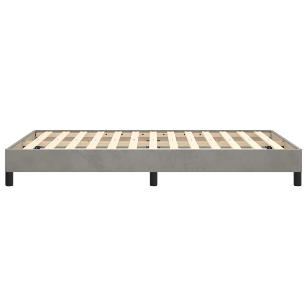 Bedframe zonder matras 120x190 cm fluweel lichtgrijs is nu te koop bij PeponiXL, paradijselijk wonen!