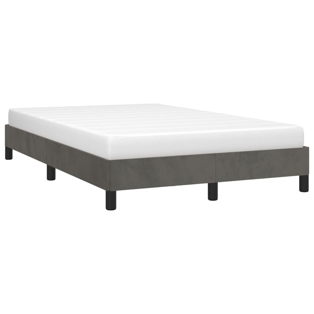 Bedframe zonder matras 120x190 cm fluweel donkergrijs is nu te koop bij PeponiXL, paradijselijk wonen!