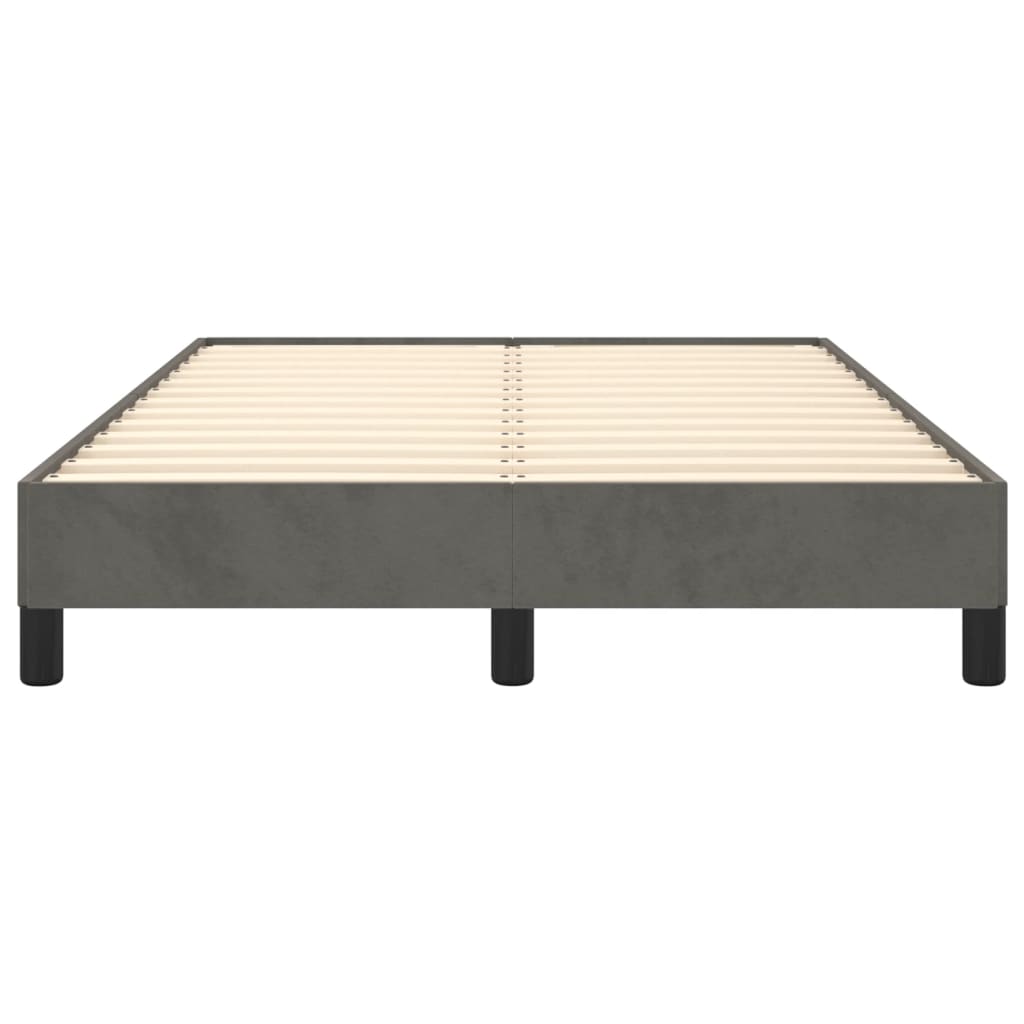 Bedframe zonder matras 120x190 cm fluweel donkergrijs is nu te koop bij PeponiXL, paradijselijk wonen!