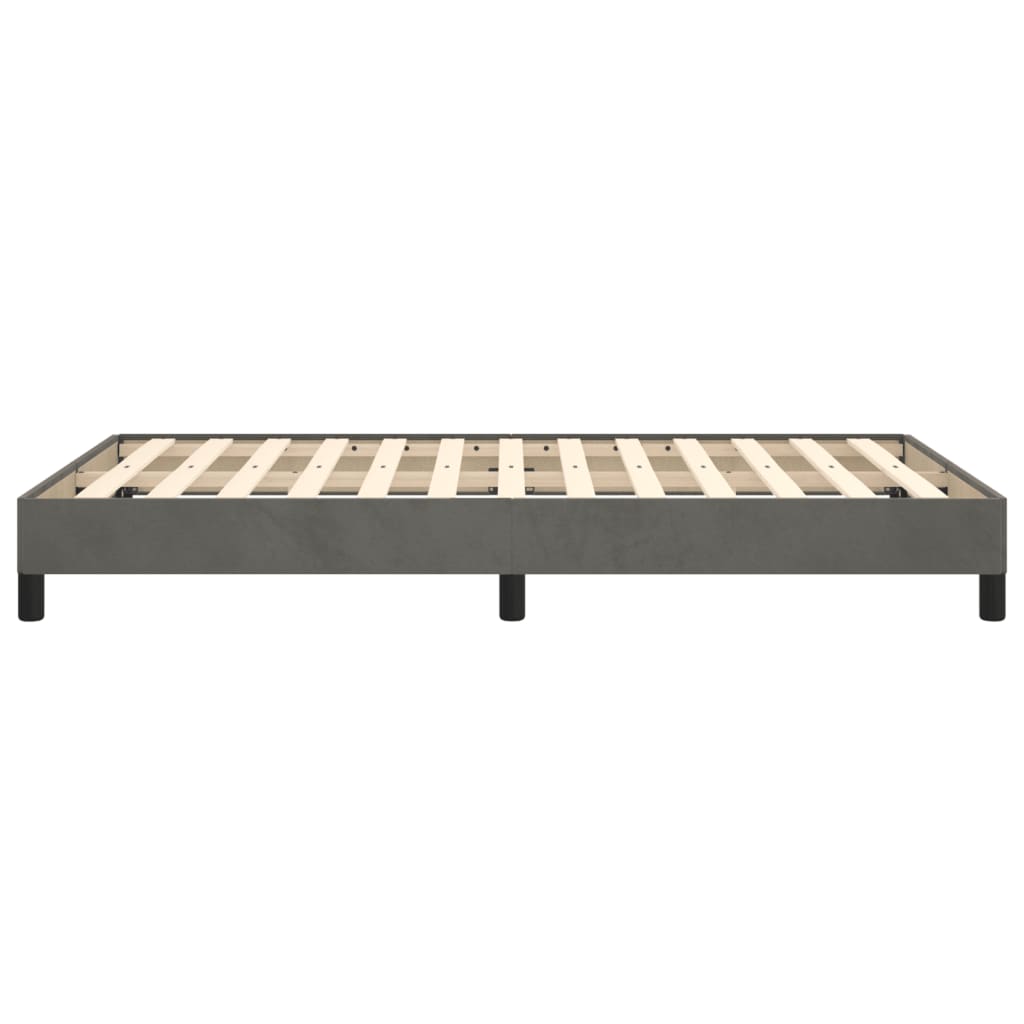 Bedframe zonder matras 120x190 cm fluweel donkergrijs is nu te koop bij PeponiXL, paradijselijk wonen!