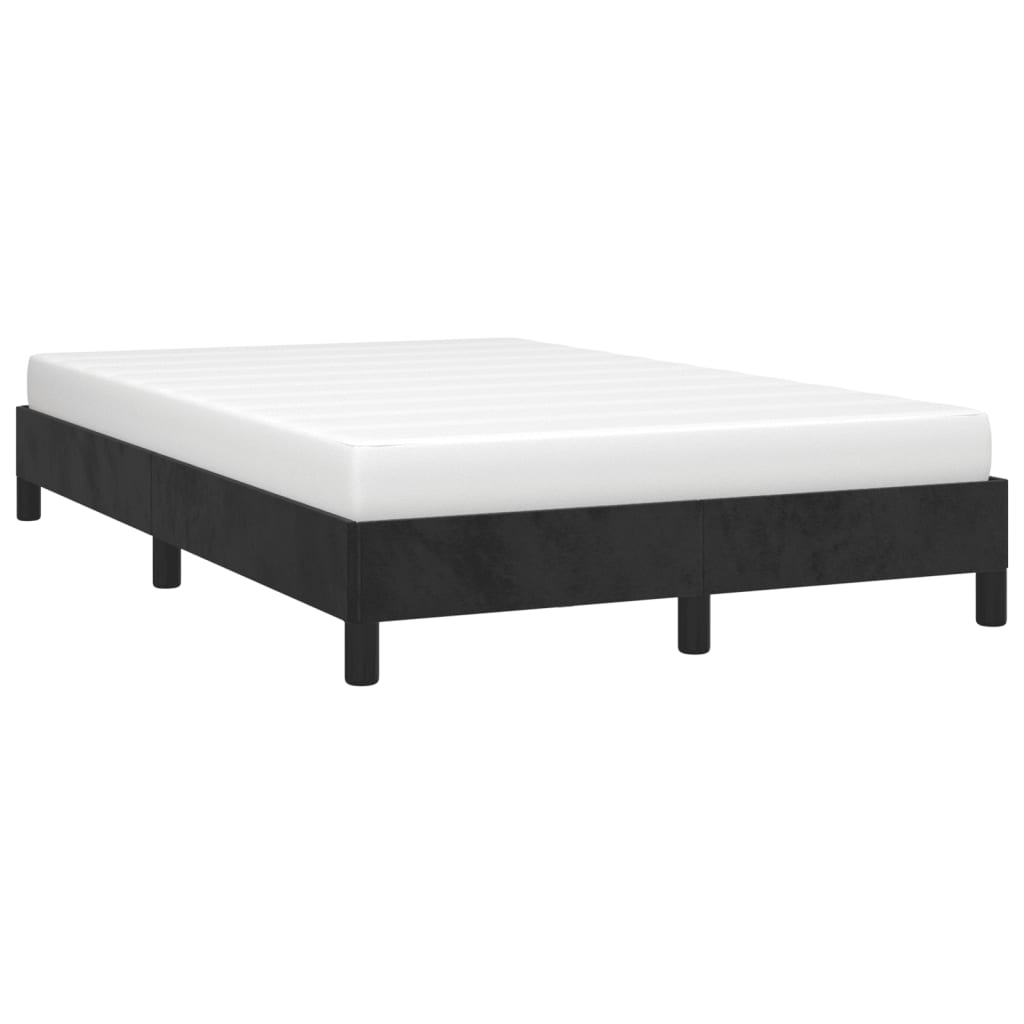 Bedframe zonder matras 120x190 cm fluweel zwart is nu te koop bij PeponiXL, paradijselijk wonen!