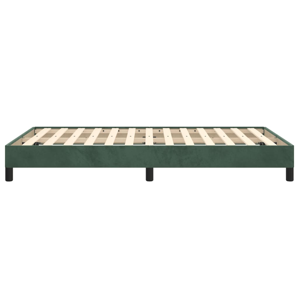 Bedframe zonder matras 120x190 cm fluweel donkergroen is nu te koop bij PeponiXL, paradijselijk wonen!