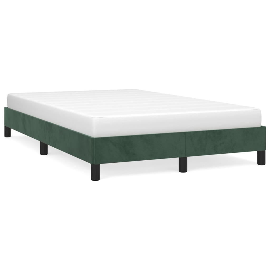 Bedframe zonder matras 120x190 cm fluweel donkergroen is nu te koop bij PeponiXL, paradijselijk wonen!