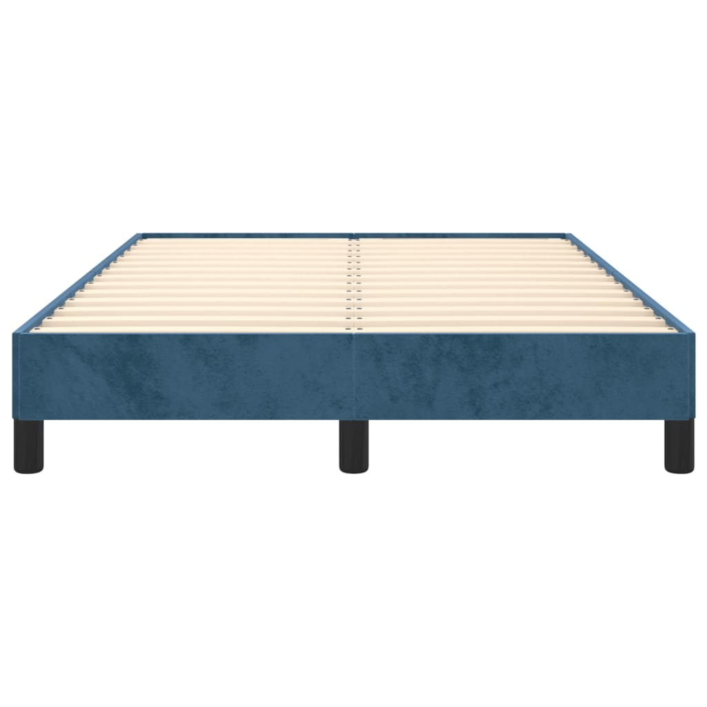 Bedframe zonder matras 120x190 cm fluweel donkerblauw is nu te koop bij PeponiXL, paradijselijk wonen!
