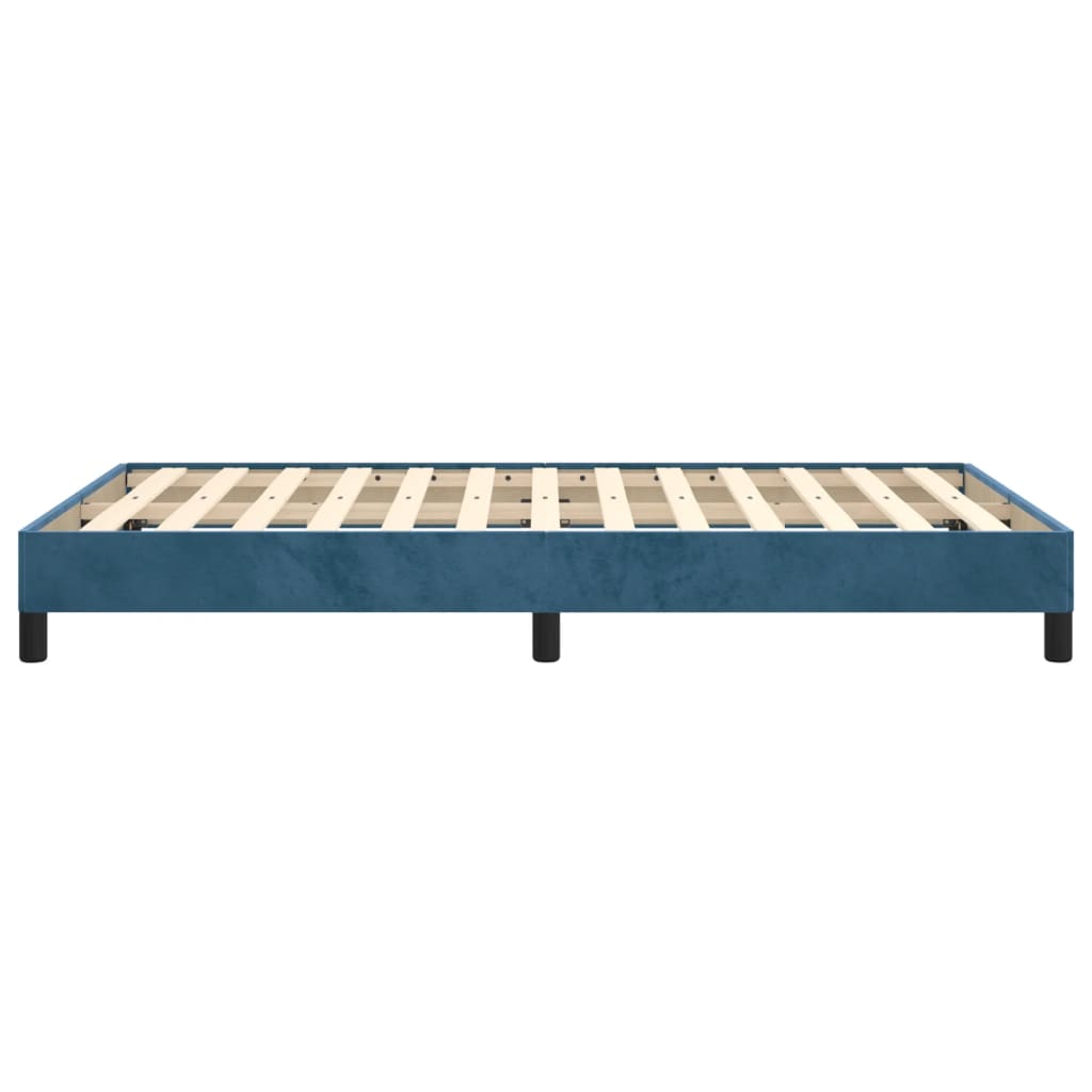 Bedframe zonder matras 120x190 cm fluweel donkerblauw is nu te koop bij PeponiXL, paradijselijk wonen!