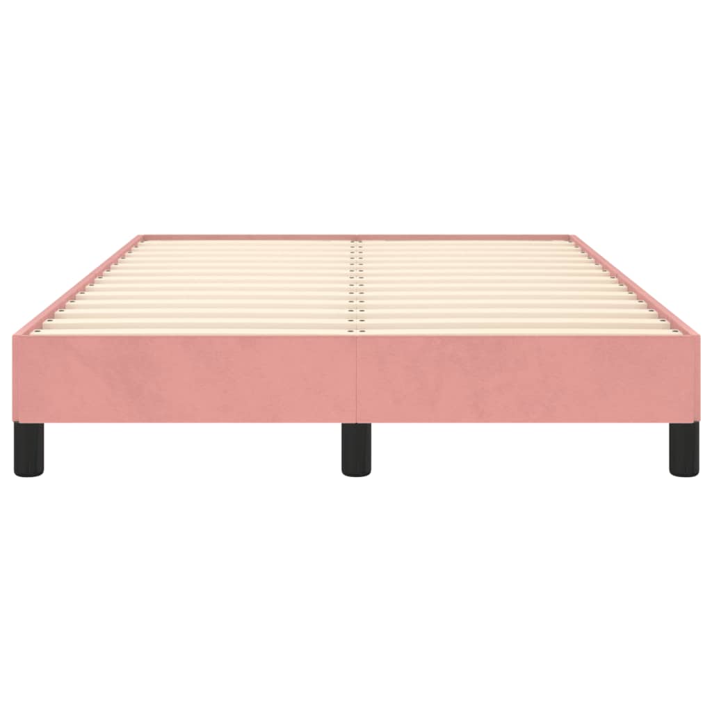 Bedframe zonder matras 120x190 cm fluweel roze is nu te koop bij PeponiXL, paradijselijk wonen!