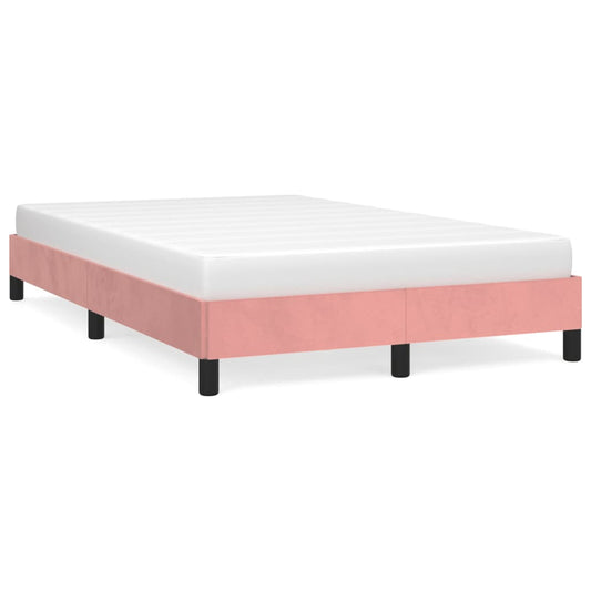 Bedframe zonder matras 120x190 cm fluweel roze is nu te koop bij PeponiXL, paradijselijk wonen!