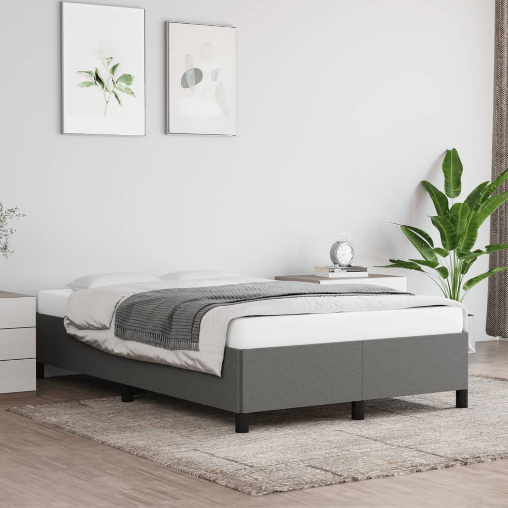 Bedframe zonder matras 120x190 cm stof donkergrijs is nu te koop bij PeponiXL, paradijselijk wonen!
