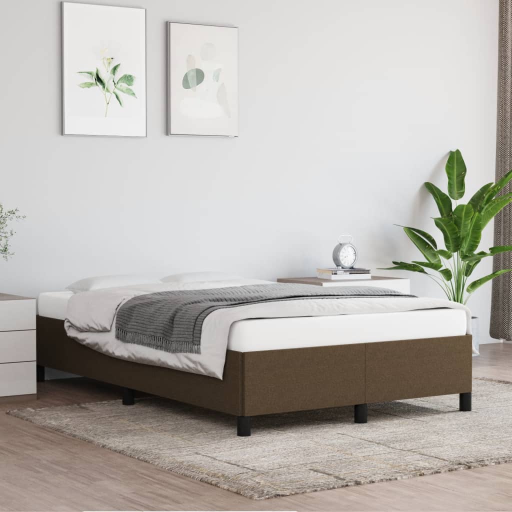 Bedframe zonder matras 120x190 cm stof donkerbruin is nu te koop bij PeponiXL, paradijselijk wonen!