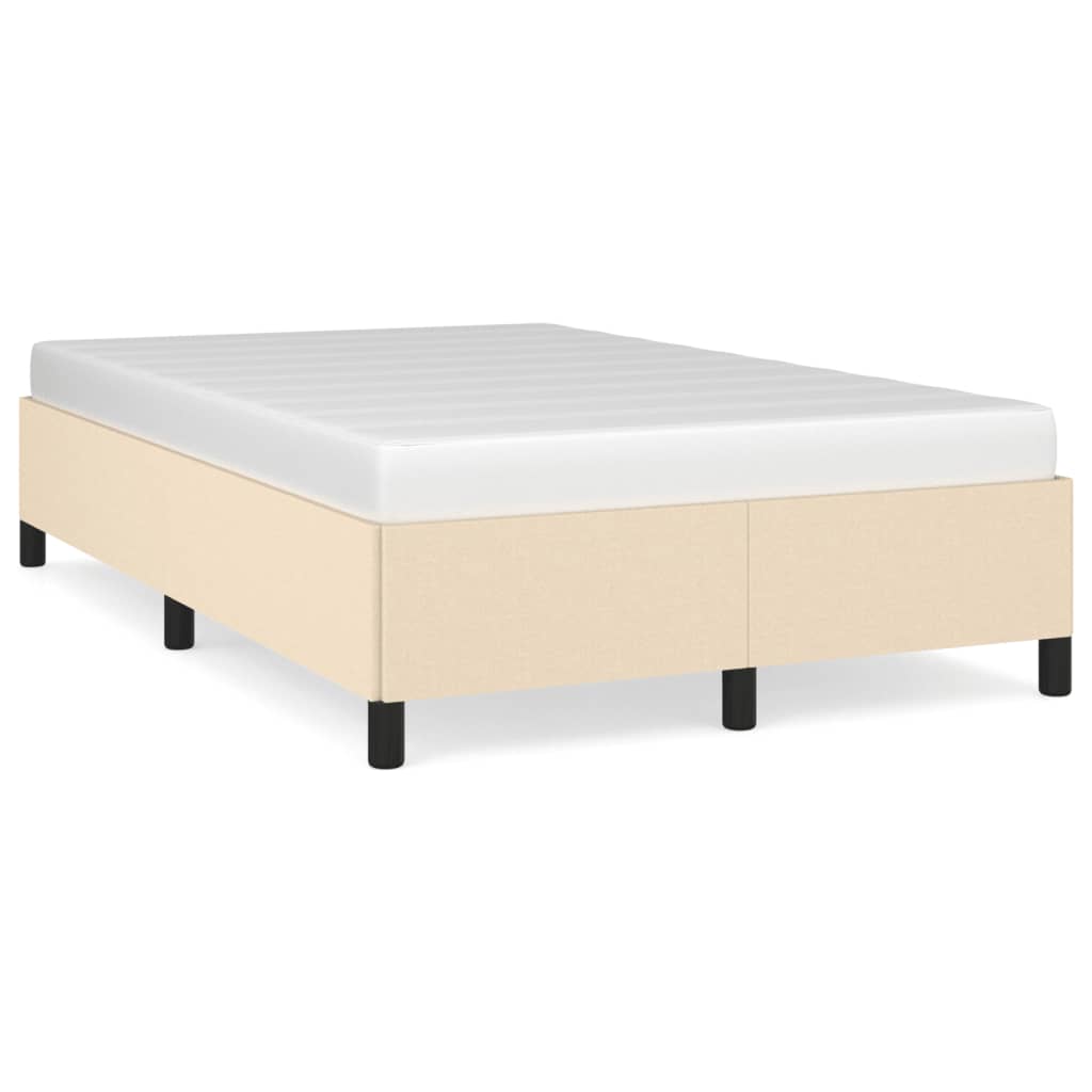 Bedframe zonder matras 120x190 cm stof crèmekleurig is nu te koop bij PeponiXL, paradijselijk wonen!