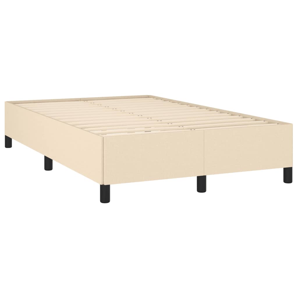 Bedframe zonder matras 120x190 cm stof crèmekleurig is nu te koop bij PeponiXL, paradijselijk wonen!