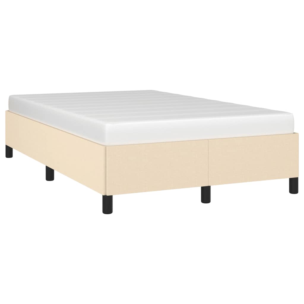 Bedframe zonder matras 120x190 cm stof crèmekleurig is nu te koop bij PeponiXL, paradijselijk wonen!