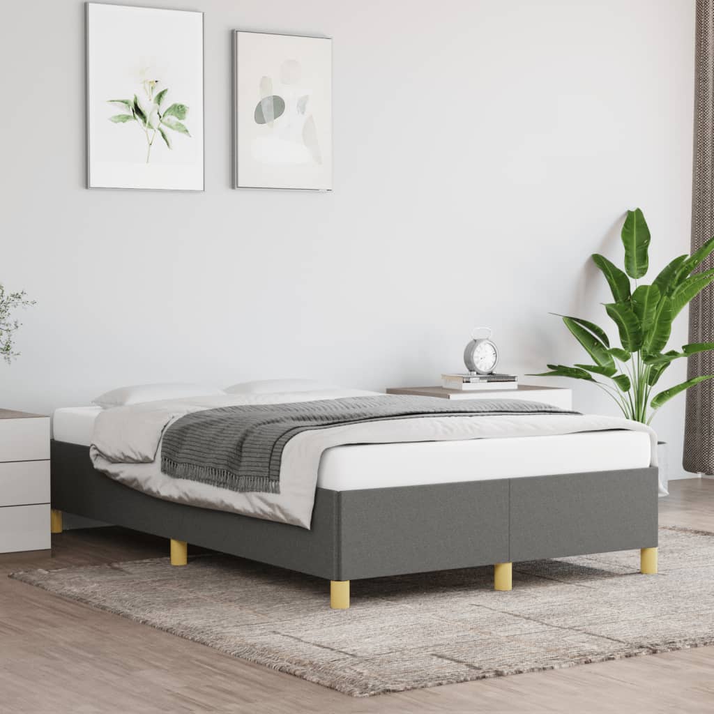 Bedframe zonder matras 120x190 cm stof donkergrijs is nu te koop bij PeponiXL, paradijselijk wonen!