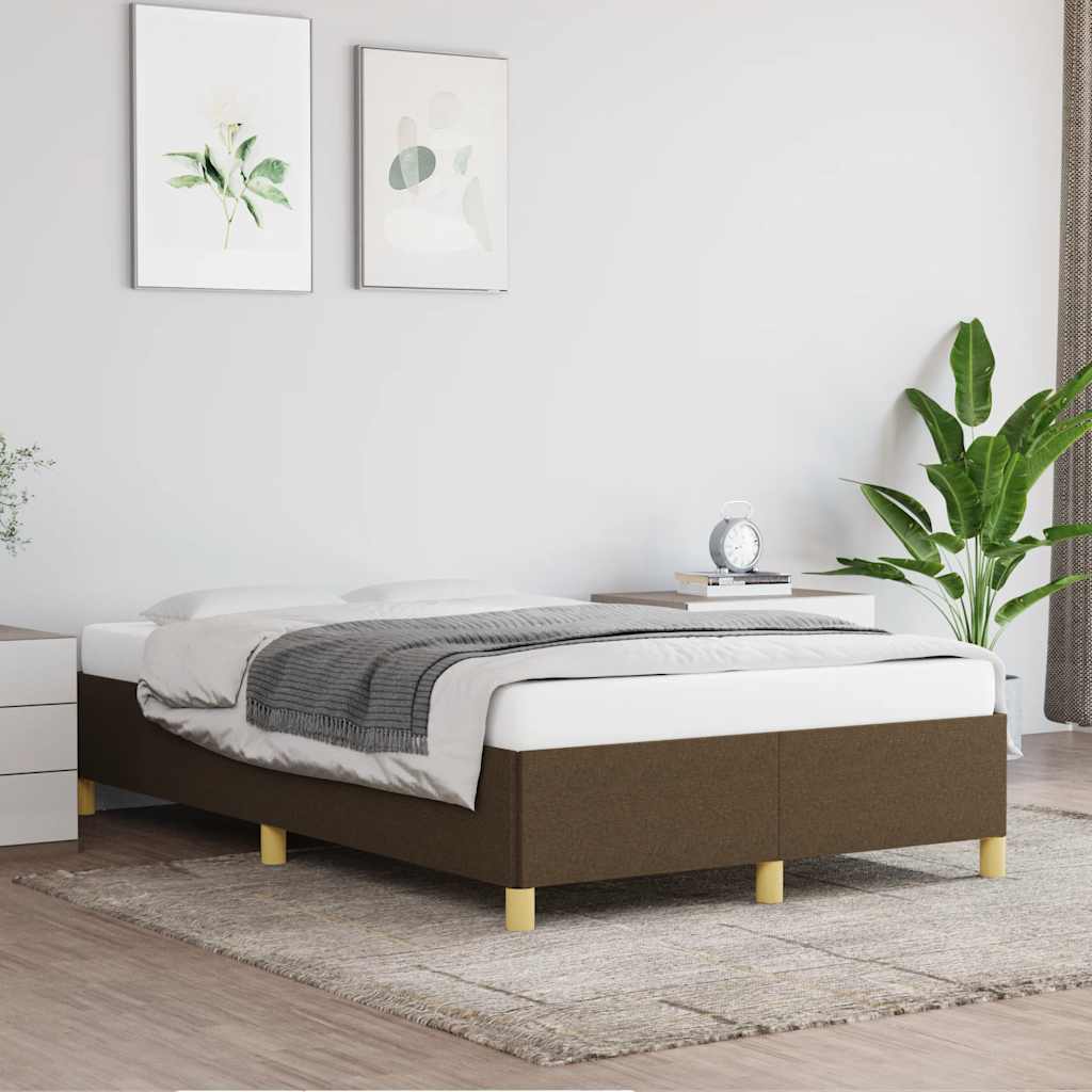 Bedframe zonder matras 120x190 cm stof donkerbruin is nu te koop bij PeponiXL, paradijselijk wonen!