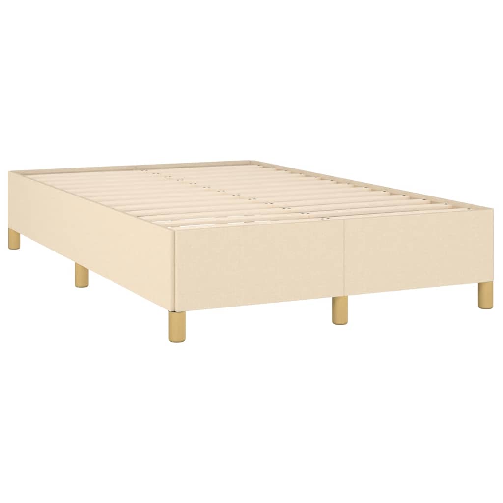 Bedframe zonder matras 120x190 cm stof crèmekleurig is nu te koop bij PeponiXL, paradijselijk wonen!