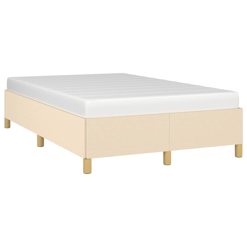 Bedframe zonder matras 120x190 cm stof crèmekleurig is nu te koop bij PeponiXL, paradijselijk wonen!